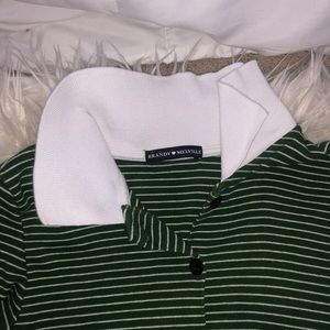 green striped button down brandy melville dress